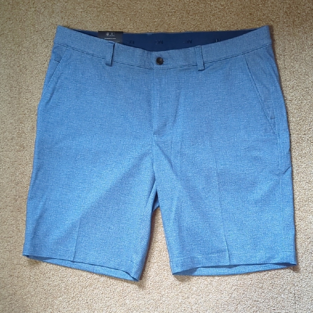 Greg Norman Collection Blue Flat Front Shorts Smart-Casual